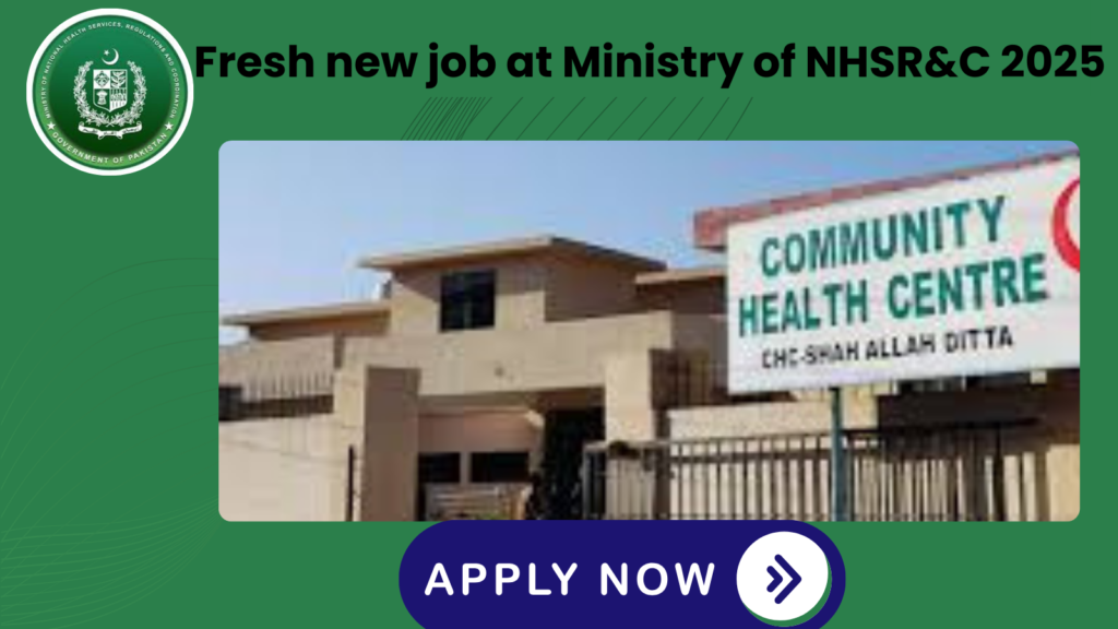 Job at Ministry of NHSR&C 
